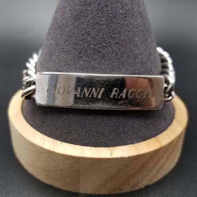 50's Elco社製 IDタグ 長方形プレート ヴィンテージ ブレスレット シ 50's Elco ID Tag Rectangle Plate Vintage Bracelet Silver