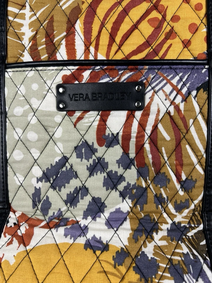 Vera Bradley Pintado Pluma Recortada Icónico Bolso de Mano Cartera Bolso de Mano Foto 2 de 4