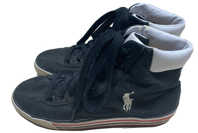 Polo by Ralph Lauren Men’s Black Canvas Mid-Top Sneakers Sz 11 Polo Ralph Lauren Men main image 3