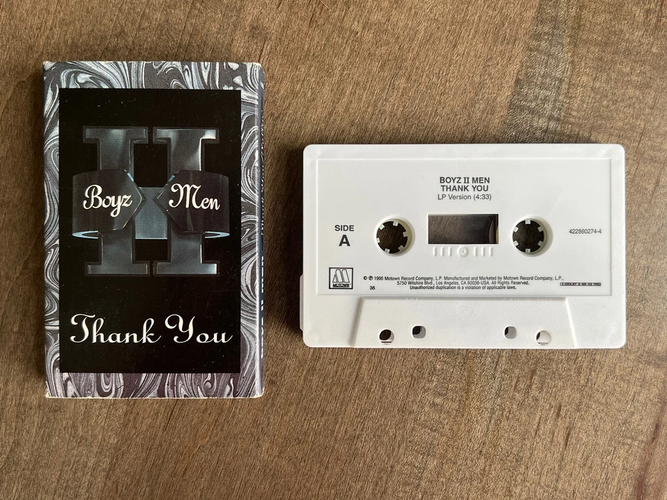 Boyz II Men Thank You кассетный сингл с Fallin' B-side, винтажная кассета - Изображение 4 из 4