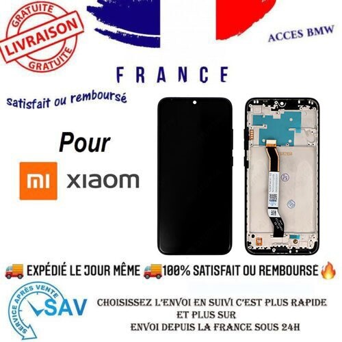 Écran LCD Complet Avec Châssis Pour Xiaomi Redmi Note 8 (2021) - Noir, Neuf