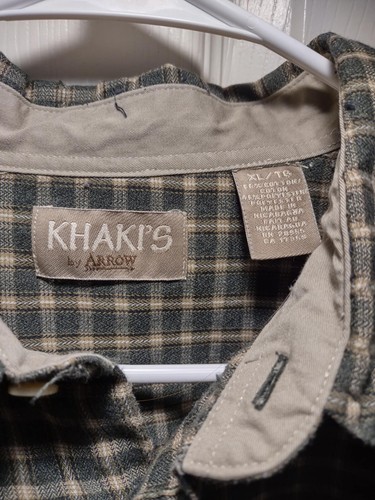 Men's Foundry & Kahkis XLT Plaid Flannel Long Sleeve Shirt H105 - Picture 7 of 9