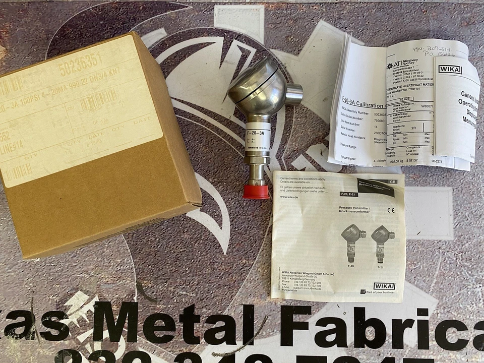 WIKA F-20-3A Pressure Transmitter 0-160PSI 30V 11DC  - Image 2 of 4