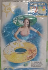 Intex The Wet Set Swim Tube Clear Green 36" Inflatable Pool Float NOS 2010