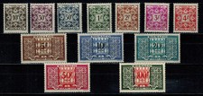 Timbres Monaco taxe du N° 29 au 39 Neuf ** MNH
