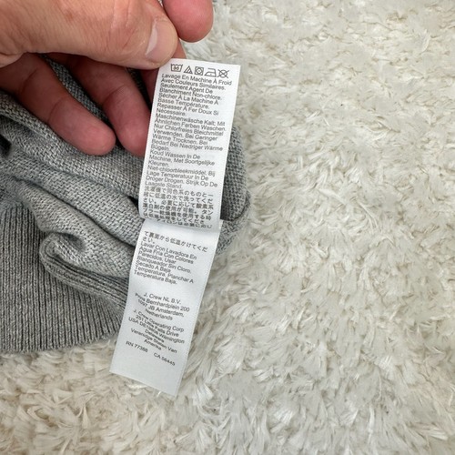 J Crew Men's 100% Cotton Gray Half Zip Sweater Basketweave Preppy Casual BF091 - Picture 7 of 11