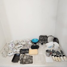 Vintage Lot Of 47 Child  s Play Dishes Kitchen Items  Tea Set Pieces