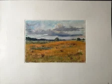 Franz Ehmke 1928-2018 GDR Painter Flachsfield At Möllersfelder Weg Berlin Sign.