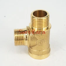 2pcs  3/8" BSP Female x Male x male Tee 3 Way Brass Pipe fitting Connector