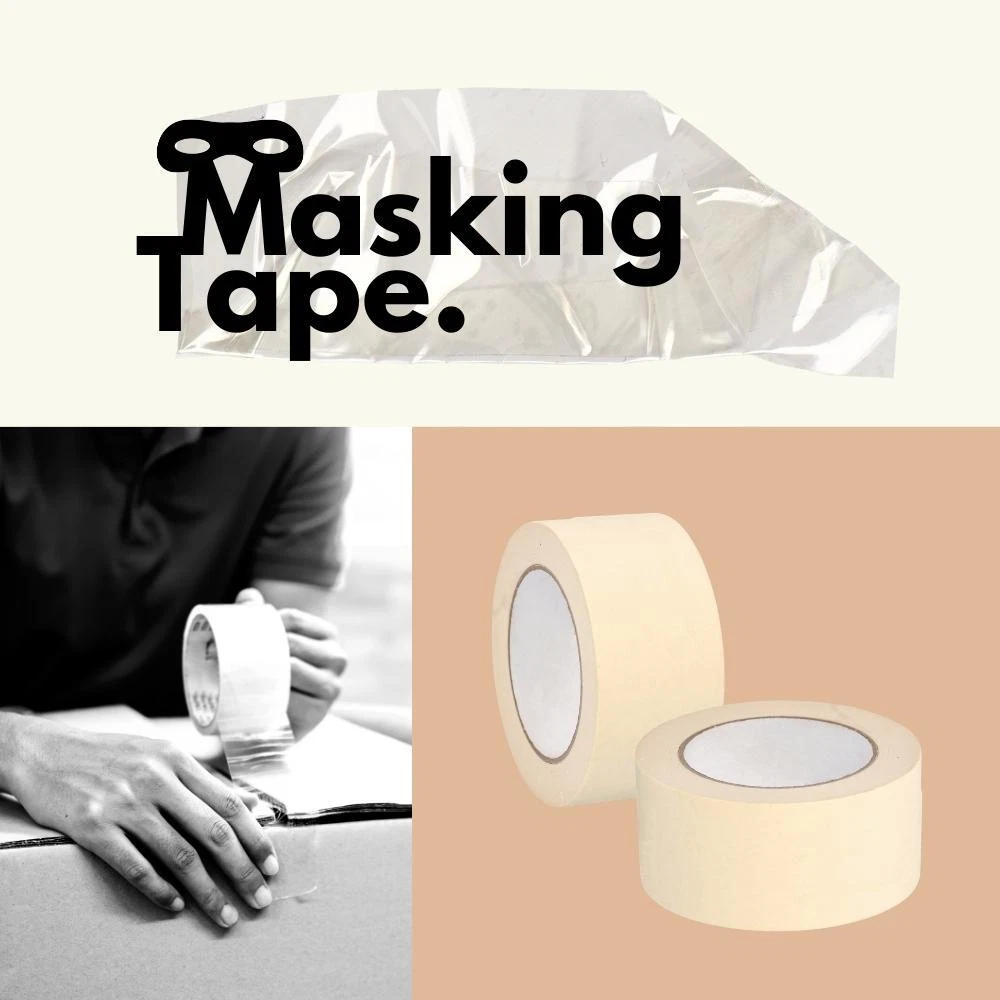 Ivory General Purpose Utility Grade Thick Masking Tape - 2" x 60 Yards  - 24 Rls