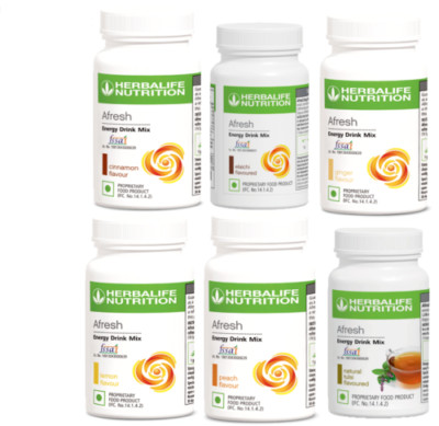 Afresh Energy Drink Mix Herbal Tea PACK OF 4 each flavour