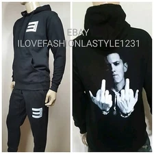 Eminem F-YOU  Pullover  Hoodie And Sweat Pants Set  Slim Shady rap god Gym Suit