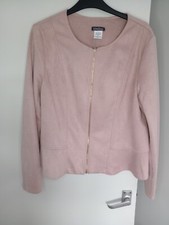 Kim & Co. Peplum Zip Jacket Size Antique Rose Pink Size Large