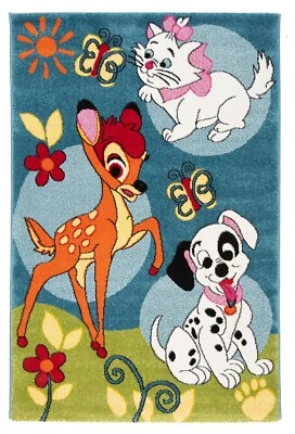 Kinderteppich BAMBI Maschinengewebter 150x100 cm-Fine,Carpet,Rug,Blau,Cartoons - Bild 1 von 4