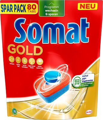 Somat Gold Spülmaschinentabs Geschirrspültabs sauberes Geschirr Reinigung 80 Stk