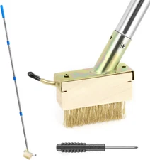 Manual Weed Remover & Crevice Weeding Brush with Long Handle - Stainless Steel T