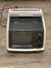 Vtg 1970s Sony Transistor Portable Television TV Model TV-770 7" Screen Powers