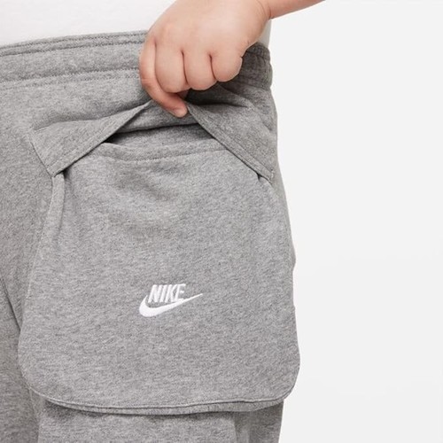 Nike Boy's Fleece Cargo Shorts Carbon Heather (14-16 Big Kid) Standard Fit.( L ) - Picture 3 of 5