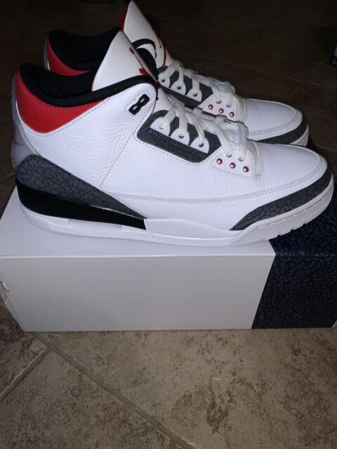 Size 13 Jordan 3 Retro Denim Se Fire Red For Sale Online Ebay