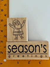 Santa & Season's Greetings Rubber Stamps by Various Manufacturers
