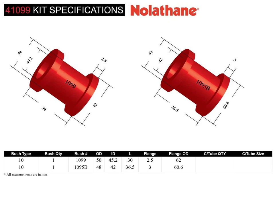 Steering Rack Pinion Mount Bushing Kit FOR SUBARU LIBERTY 1989-2003 - image 3 of 4