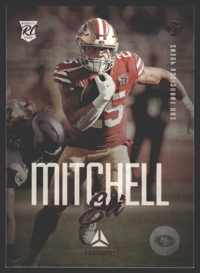 Eli Mitchell #220 2021 Panini Chronicles Luminance Update Rookies Pink 49ers RC