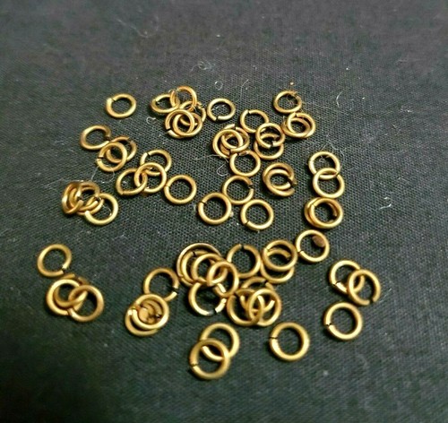 60 Solid Bronze 4mm Jump Rings Open End Jumprings Jewelry Making Findings - Picture 5 of 11