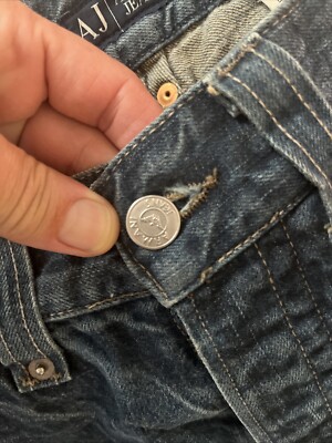 Made In Italy Armani Jeans Eco Wash J08 Model 35x32 Heavyweight
