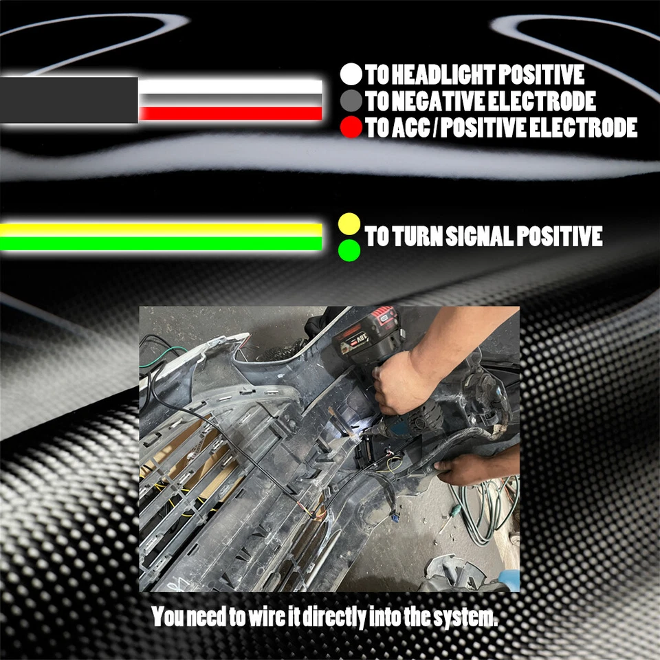 Светодиодные дневные ходовые огни противотуманные фары для Ford Fusion 2013-2016 годов выпуска 3 цвета дневные ходовые огни - Изображение 3 из 4