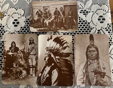 Vintage Old Western Collectors Postcards Native Americans Indian Set Of 4