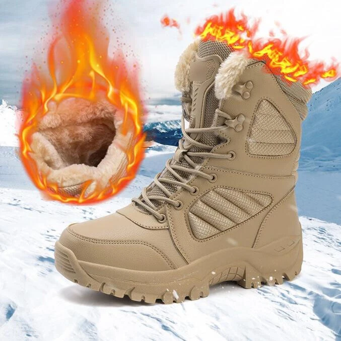 Winter Men's Tactical Fleece Boots Military Army Combat Warm Boots Snow Boots
Opens in a new window 