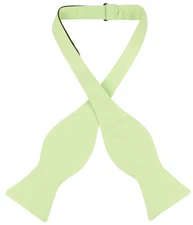 Vesuvio Napoli SELF TIE Bow Tie Solid LIME GREEN Color Mens BowTie