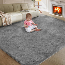 5X8 Ultra Soft Rug for Living Room, 5X8 Fluffy Shag Area Rug for Bedroom, Modern