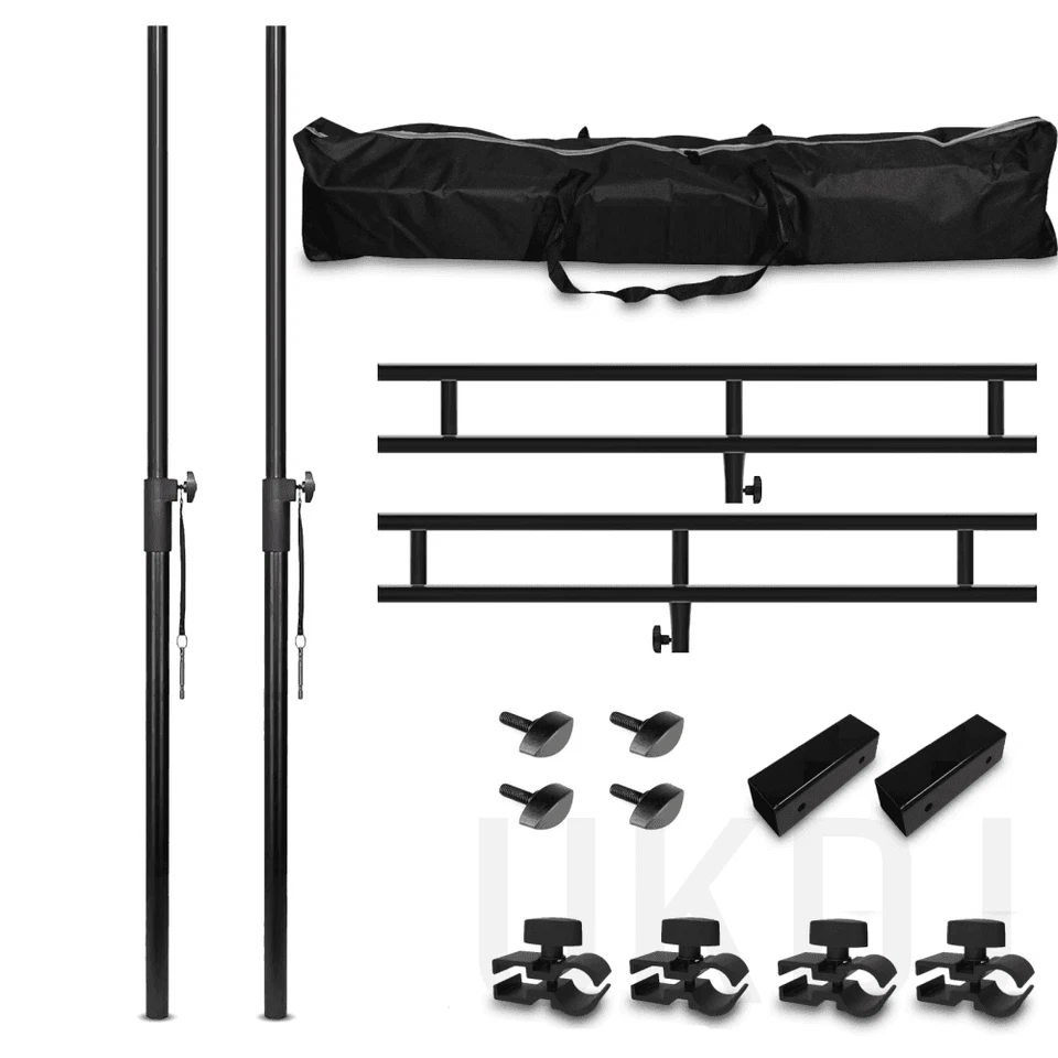 ULTIMAX DJ Booth Black Adjustable Overhead Gantry Kit Including Carry Bag and Fixings