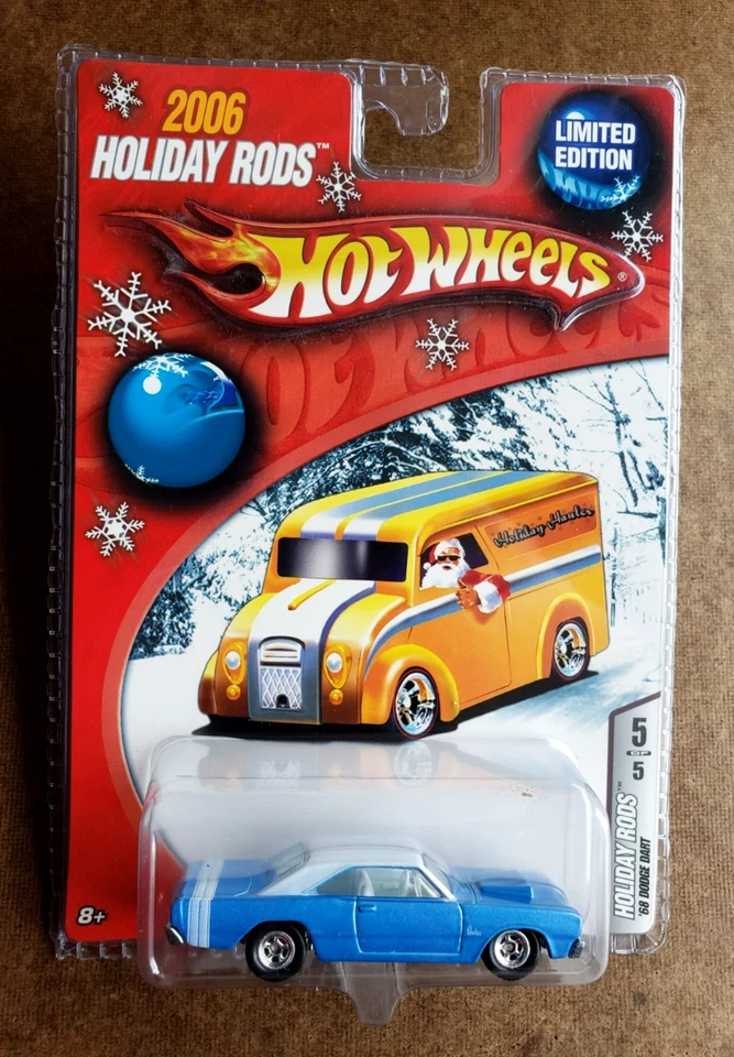 Dodge Dart Hot Wheels '68 azul #05/05 2006 Holiday Rods 1:64 edición limitada pilotos reales Foto 2 de 4
