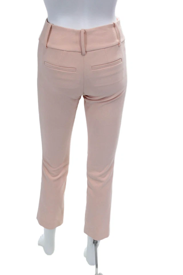 Pantalón Alice + Olivia Mujer Cremallera Mosca Tiro Medio Pierna Recta Rosa Talla 2 Foto 3 de 4