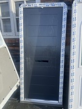 Brand New  Anthracite Grey Composite Door In white Frame 915 X 2060 Mm