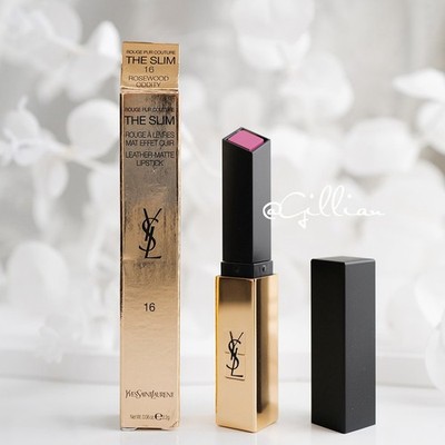 YSL ROUGE PUR COUTURE THE SLIM LEATHER-MATTE LIPSTICK 2.2g #16 ROSEWOOD ODDITY