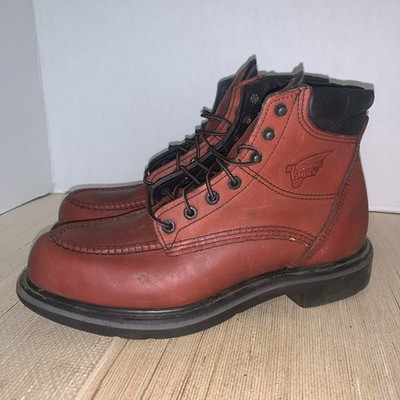 Red Wing Factor  Seconds 202 Supersole Moc Toe Boots Leather Mens 9.5 B USA Made