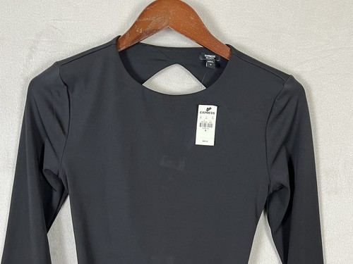 Express Body Oberteil Damen M Schwarz Bodykontur Offener Rücken Stretch Elasthan Neu - Bild 2 von 18