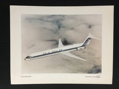 DC-9 SUPER 80 McDonnell Douglas Aircraft Company Glossy Marketing Photo LikeNew