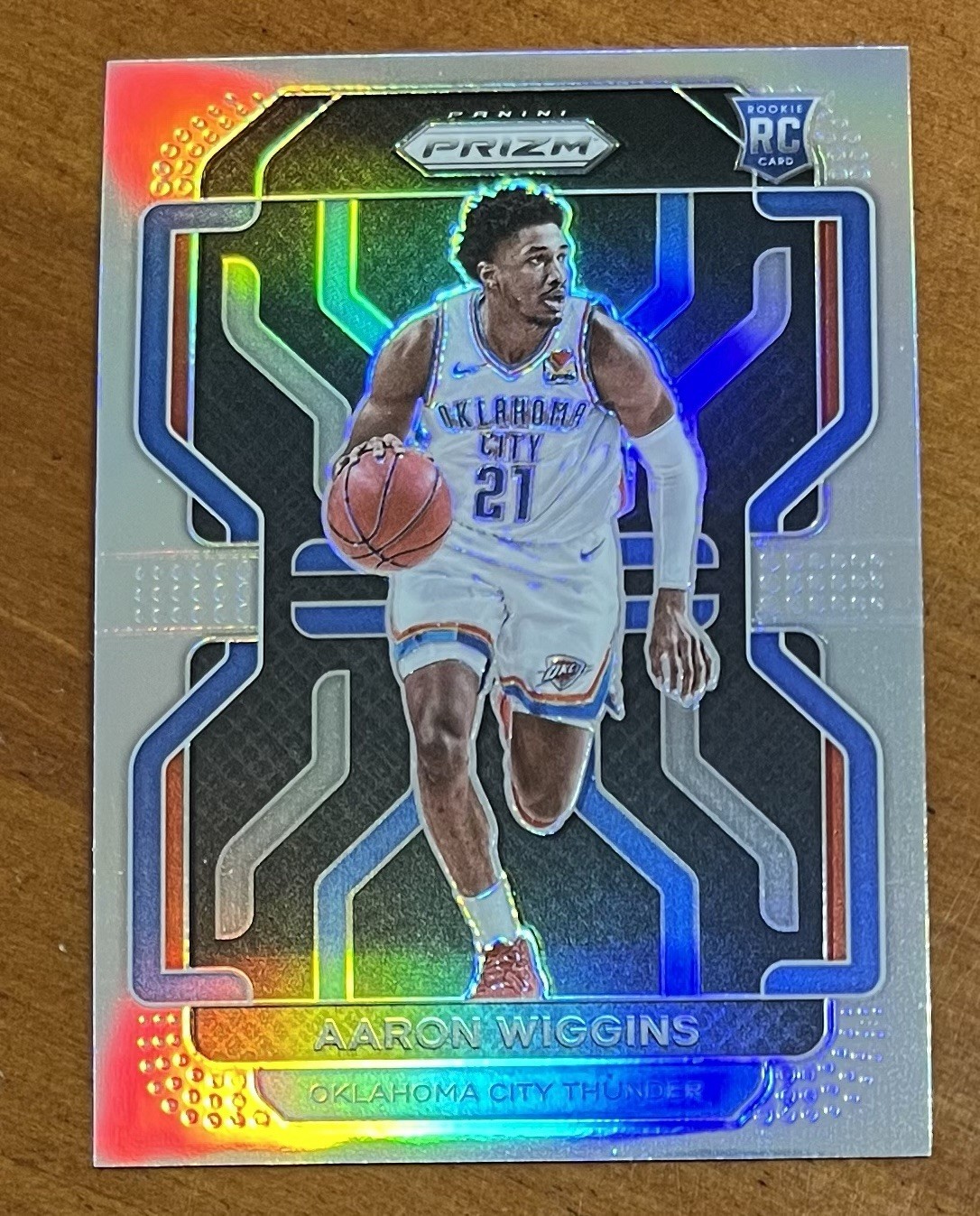 2021-22 Panini Prizm #286 Aaron Wiggins Rookie Silver Prizm Thunder