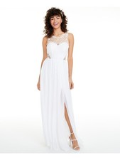 CITY STUDIO Womens Sleeveless Full-Length Formal Fit  Flare Dress