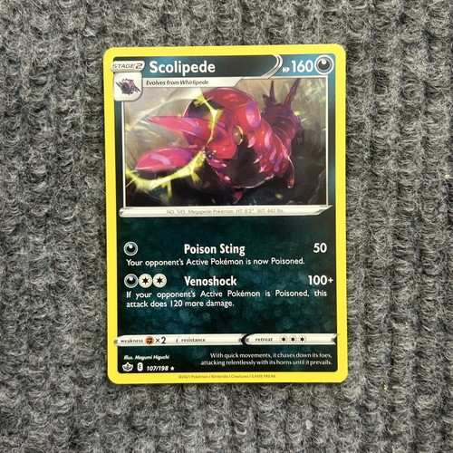 Pokemon TCG Chilling Reign Scolipede 107/198  Rare Card NM