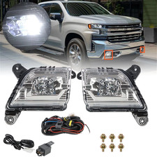 2x Front Driving Led Fog Lights W Switch Wiring Kit For 19-23 Chevy Silverado