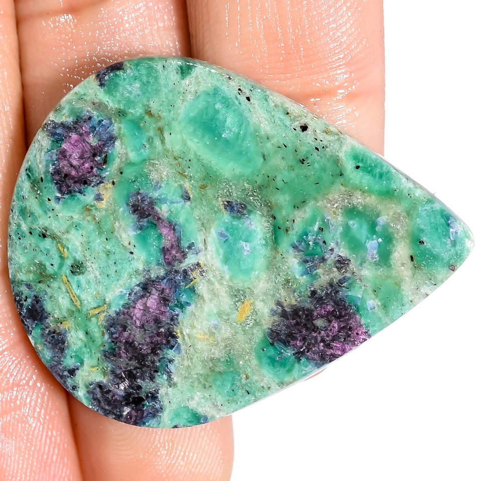 Natural Ruby in Fuchsite Pear Shape Gemstone Jewelry 40.35 CT 30x38x3 mm UR-44 - Image 2 of 4