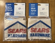  2 VINTAGE Sears Hardware New In Package Work Aprons