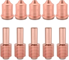 5Pcs 220671 Plasma Mechanized Cutting Nozzle & 5Pcs 220669 Plasma Electrode T...