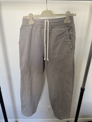 Jackman made in Japan Gray Cotton sweatpants M 30W Drawstring Elastic Waist