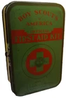 BSA Boy Scouts America First Aid Kit Johnson & Johnson tin w contents Band Aid